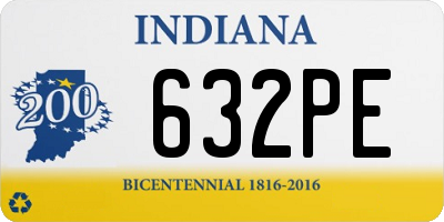 IN license plate 632PE