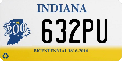 IN license plate 632PU