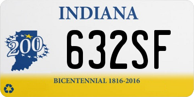 IN license plate 632SF