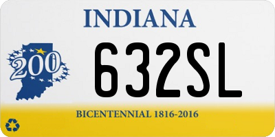 IN license plate 632SL