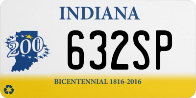 IN license plate 632SP