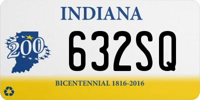 IN license plate 632SQ