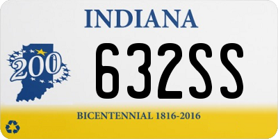 IN license plate 632SS