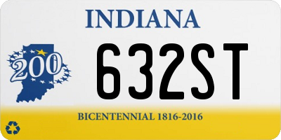 IN license plate 632ST