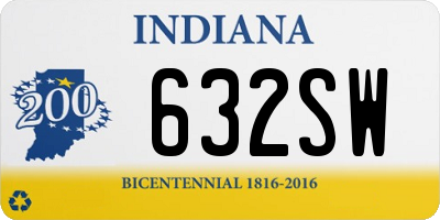 IN license plate 632SW