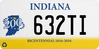 IN license plate 632TI