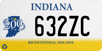 IN license plate 632ZC