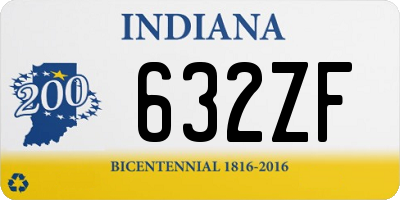 IN license plate 632ZF