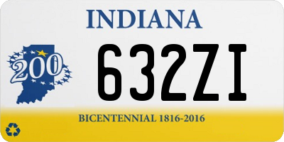 IN license plate 632ZI