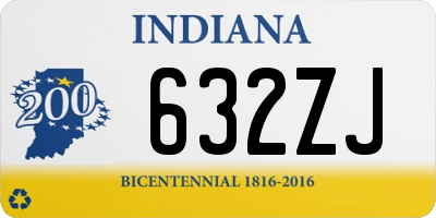 IN license plate 632ZJ