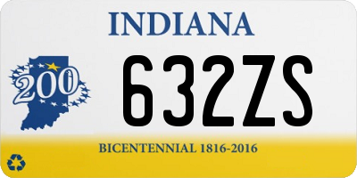 IN license plate 632ZS