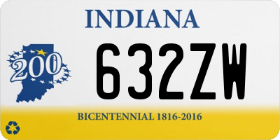 IN license plate 632ZW