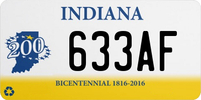 IN license plate 633AF