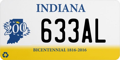 IN license plate 633AL