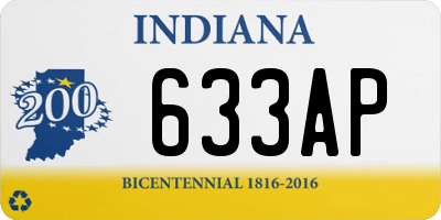 IN license plate 633AP