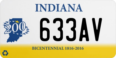 IN license plate 633AV