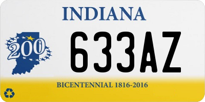 IN license plate 633AZ