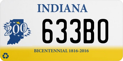 IN license plate 633BO