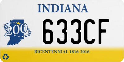 IN license plate 633CF