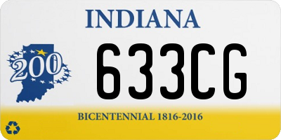 IN license plate 633CG