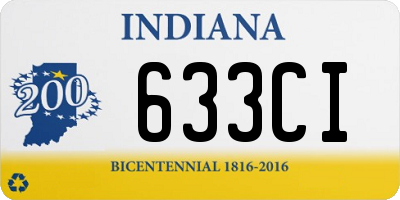 IN license plate 633CI