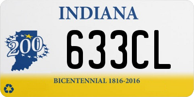 IN license plate 633CL