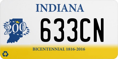 IN license plate 633CN