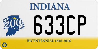 IN license plate 633CP