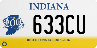 IN license plate 633CU