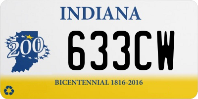 IN license plate 633CW