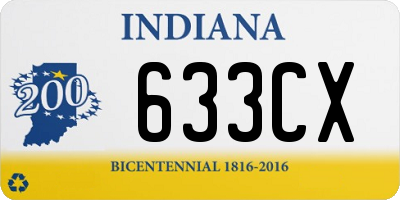 IN license plate 633CX