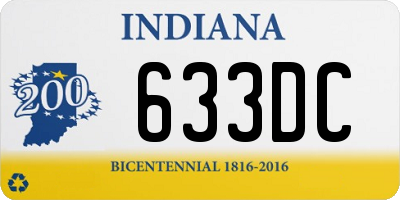 IN license plate 633DC