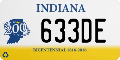 IN license plate 633DE