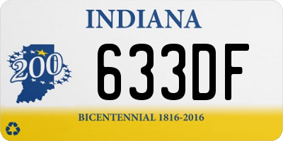 IN license plate 633DF