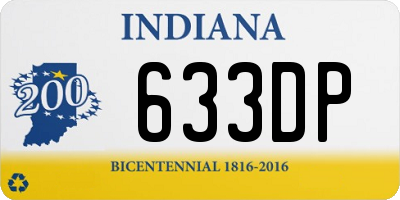 IN license plate 633DP