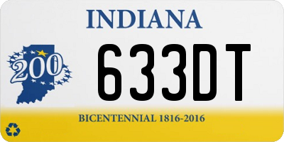 IN license plate 633DT