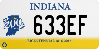 IN license plate 633EF