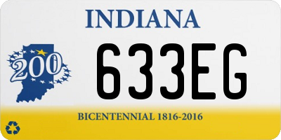 IN license plate 633EG