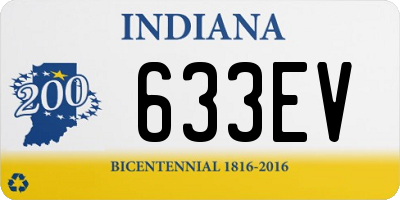 IN license plate 633EV