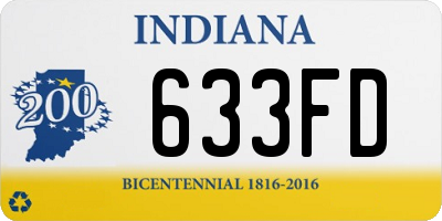 IN license plate 633FD