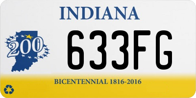 IN license plate 633FG