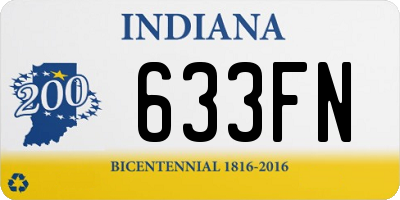 IN license plate 633FN