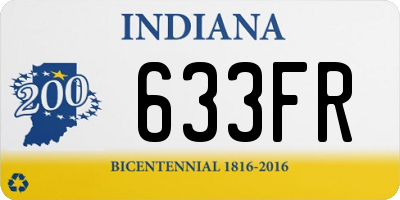 IN license plate 633FR