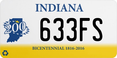 IN license plate 633FS