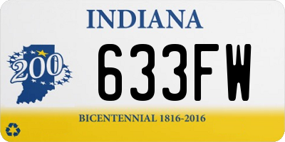 IN license plate 633FW