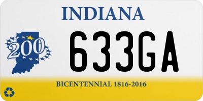 IN license plate 633GA
