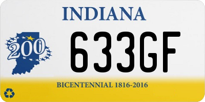 IN license plate 633GF