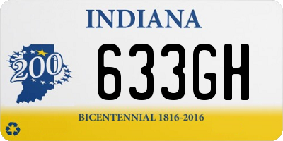 IN license plate 633GH