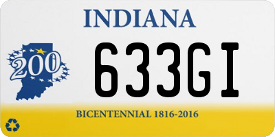 IN license plate 633GI