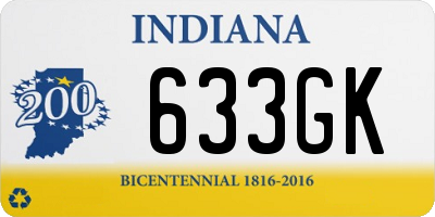 IN license plate 633GK